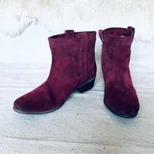 🍷 Lucky Brand Western Oiled Suede Boots, 10 M